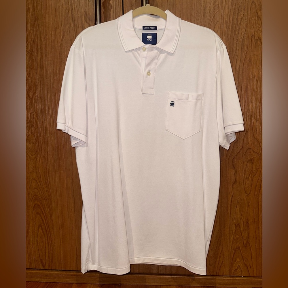 Raw G-Star / Men’s XL / White Polo / Short Sleeve / BRAND NEW